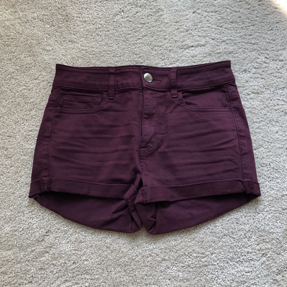 American Eagle High-Rise Shortie Jean Shorts